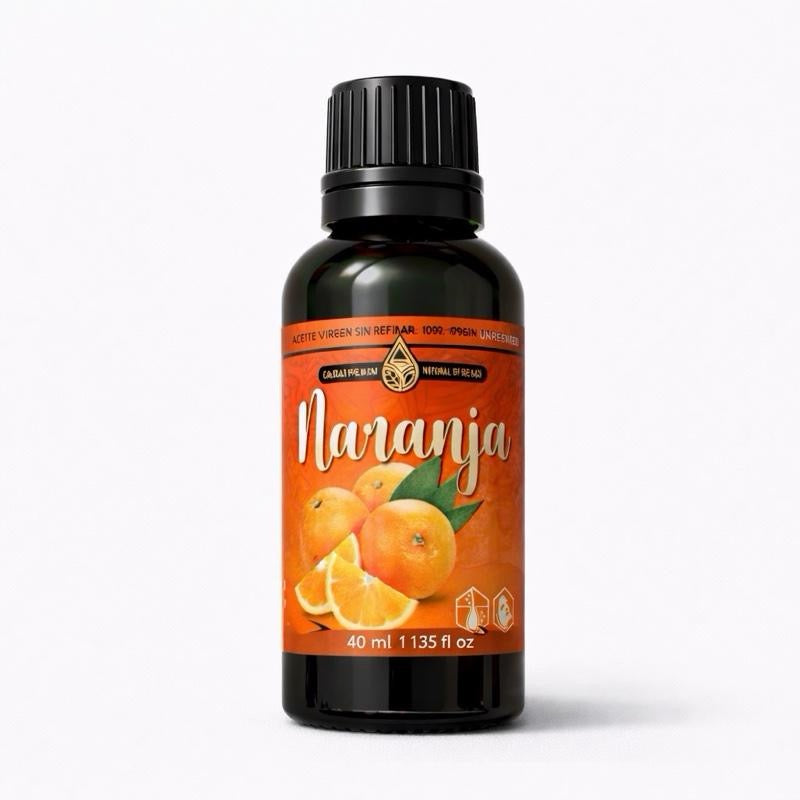 Aceite Esencial de Naranja 40ml | 100% Puro y Natural | Aroma Cítrico Fresco para Aromaterapia, Masajes y Cuidado Corporal Diario