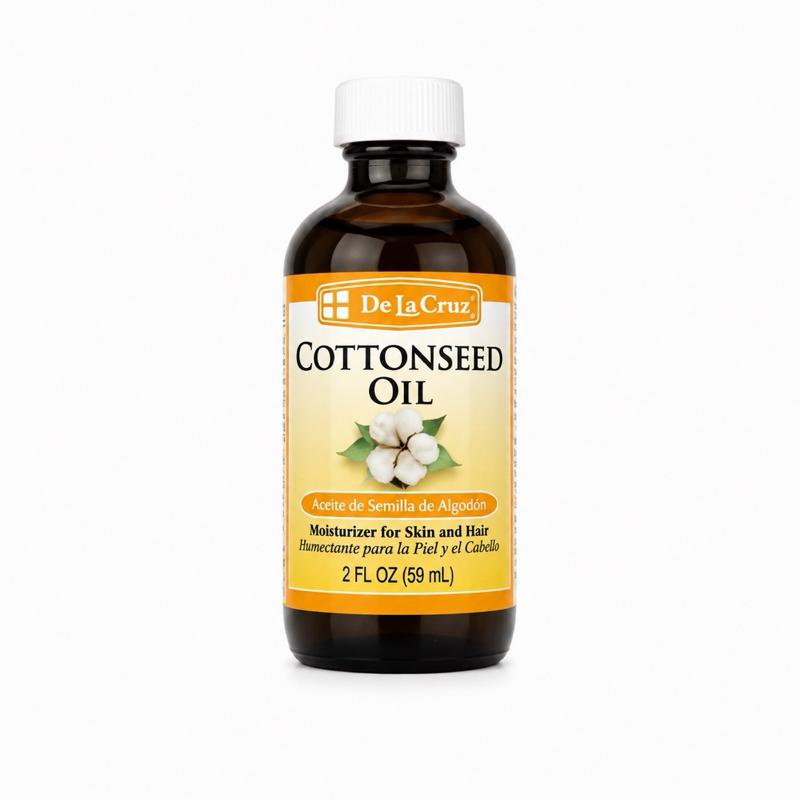 De La Cruz Cottonseed Oil 2 oz | Moisturizing Skin & Hair Oil