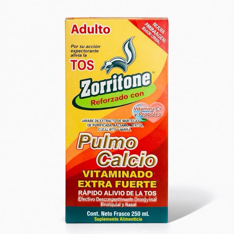 Zorritone Pulmo Calcio Adult Dietary Supplement Syrup with Vitamin C & Propolis, Extra Strength Formula, 250 mL