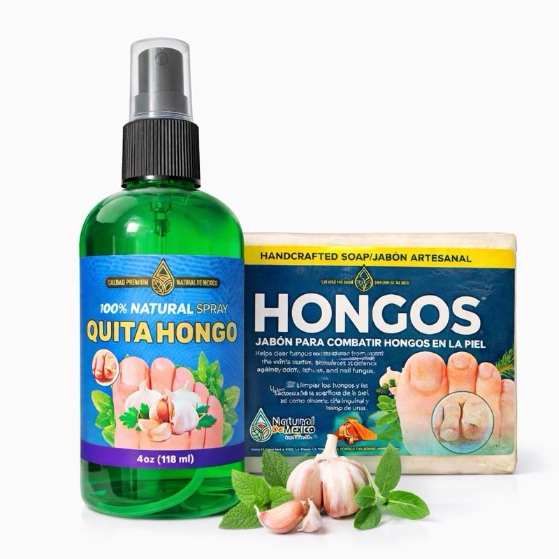 Naturaldawaa Quita Hongo Nail Care Combo Set with Herbal Nail Spray & Soap Bar | 118ml Spray + Cleansing Soap for Fingernails & Toenails