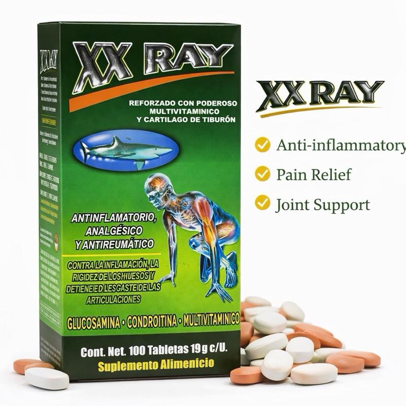 XX RAY Joint Support Tablets with Glucosamine, Chondroitin & Multivitamins – 100 Count Dietary Supplement
