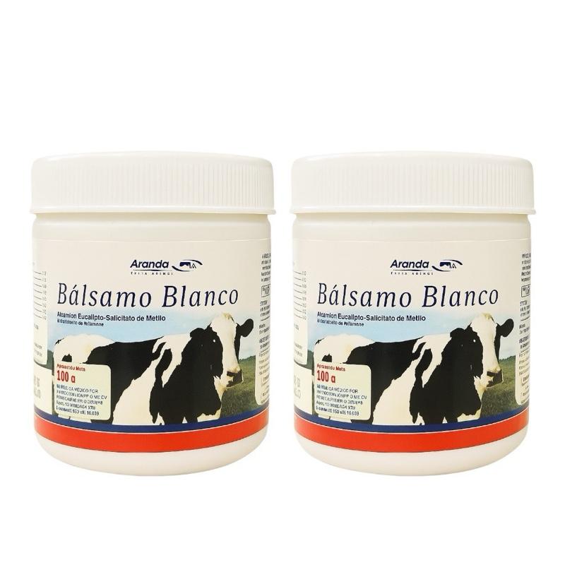 Aranda Balsamo Blanco Ointment 100g (Pack of 2) – Moisturizing Skin Balm with Eucalyptus Oil, Menthol & Camphor for Daily Comfort