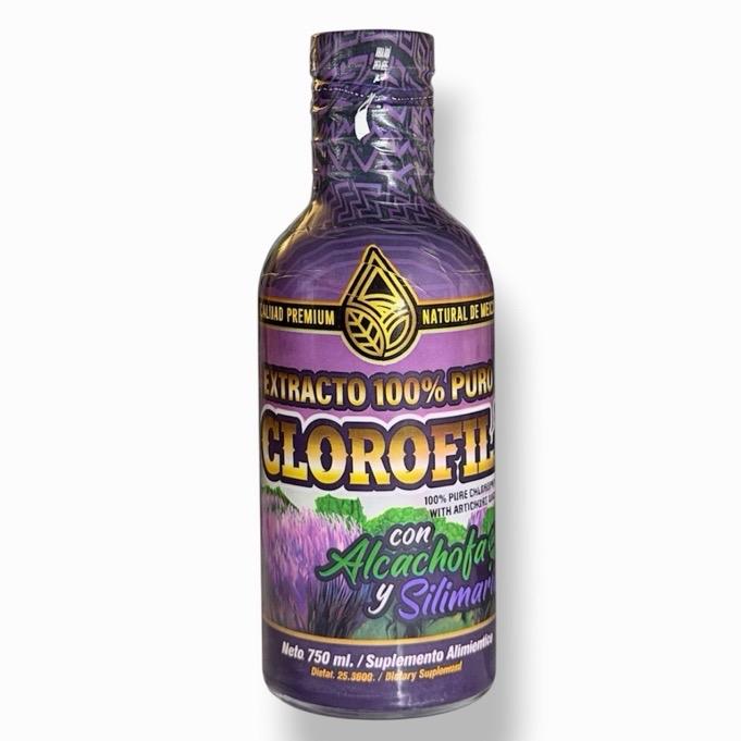 Liquid Chlorophyll Herbal Supplement with Artichoke & Milk Thistle, Vegetarian Liquid Formula, 750ml Wellness Blend for Daily Herbal Support