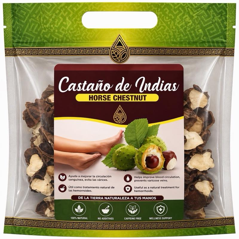 Horse Chestnut Herbal Tea 4 oz (113g) – Premium Castaño de Indias Loose Herbal Tea Blend, Caffeine-Free Botanical Infusion for Daily Wellness