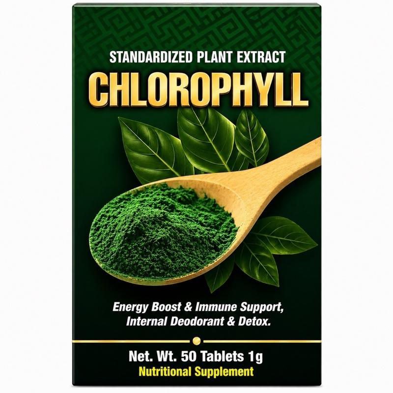 Chlorophyll Supplement Tablets 60 Count, Plant-Based Daily Wellness Formula for Everyday Nutritional Support