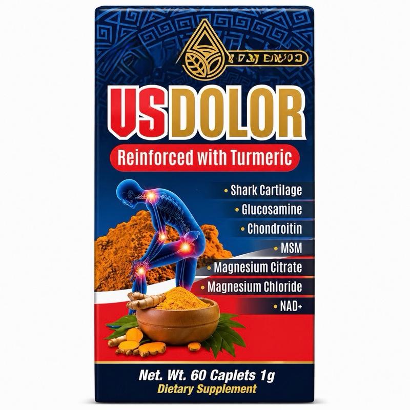 US Dolor Herbal Supplement with Turmeric, 60 Caplets for Daily Joint & Mobility Wellness