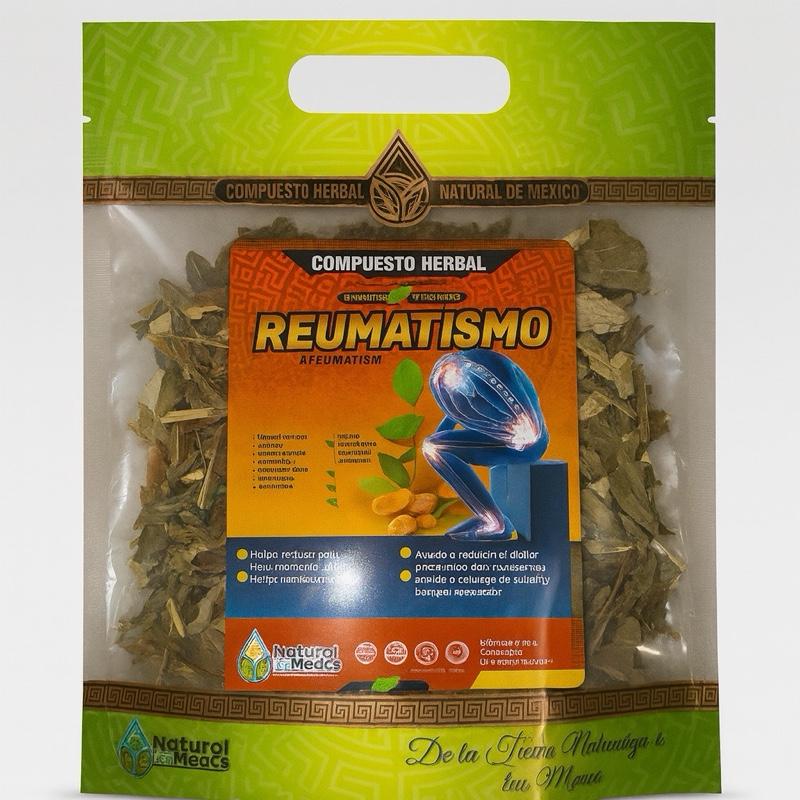 Reumatismo Herbal Tea, Premium Natural Herbal Blend from Mexico, Loose Leaf Herbal Infusion, Traditional Botanical Tea, Unflavored, 4 oz (113g)