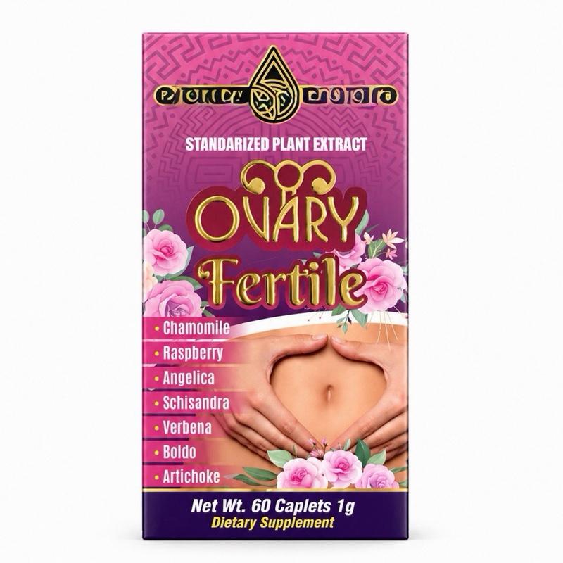 Ovary Fertile Herbal Women's Wellness Supplement | Gluten-Free & Lactose-Free Hormonal Balance Formula | 60 Caplets