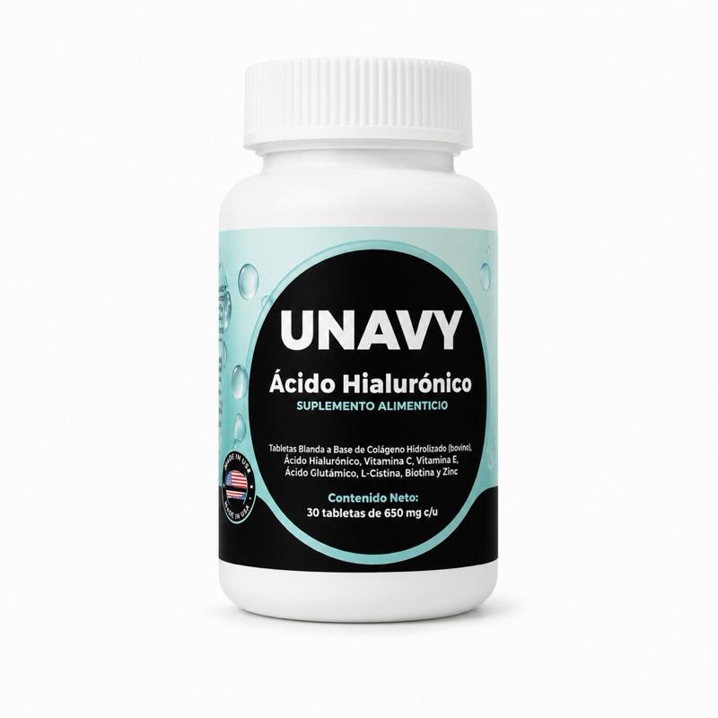 UNAVY Hyaluronic Acid Tablets with Collagen & Biotin | 30 Tablets