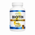 Biotin 10,000 mcg Vitamin B7 Capsules | High Potency Hair, Skin & Nails Supplement | Gluten-Free | 120 Capsules