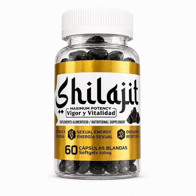 Shilajit 300mg Maximum Potency Softgels | Energy, Vitality & Endurance Supplement | Gluten-Free | 60 Softgels