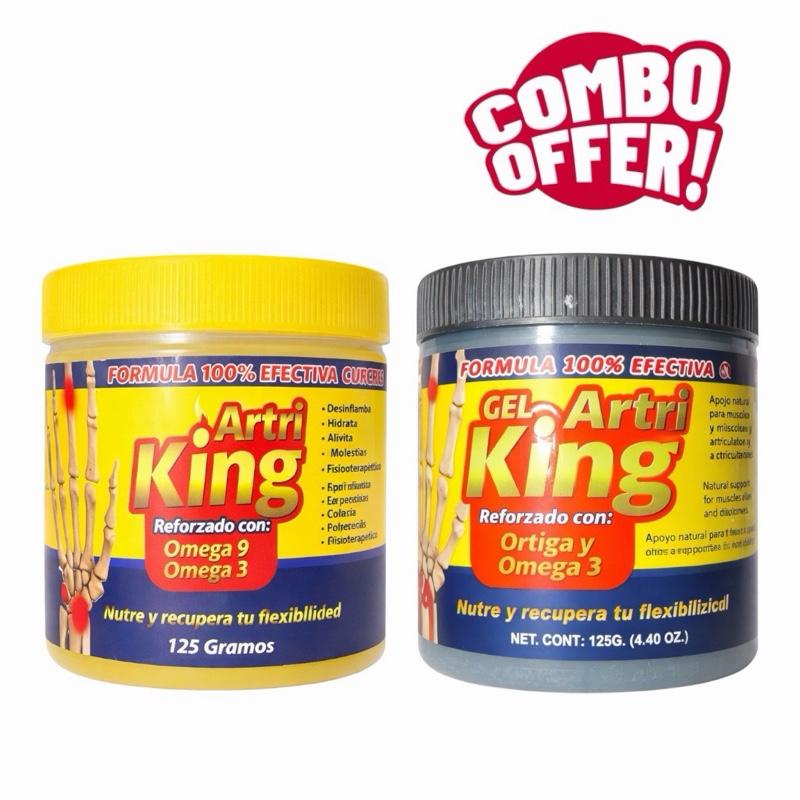 Artri King Extra Duo (Black & Yellow Edition) Arnica Gel with Menthol | Fast-Absorbing Topical Massage Gel | 120g
