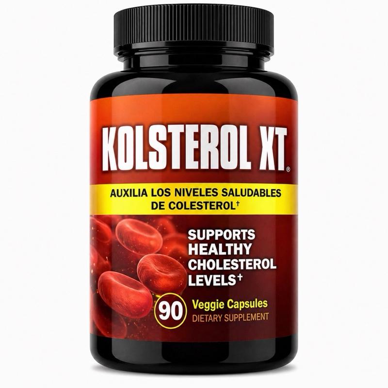 KOLSTEROL XT Heart Health Supplement with Red Yeast Rice, CoQ10 & Bergamot, 90 Veggie Capsules, Gluten-Free & Lactose-Free