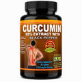 Curcumin 95% Extract with Black Pepper High Potency Turmeric Supplement, 60 Tablets, Gluten-Free & Lactose-Free