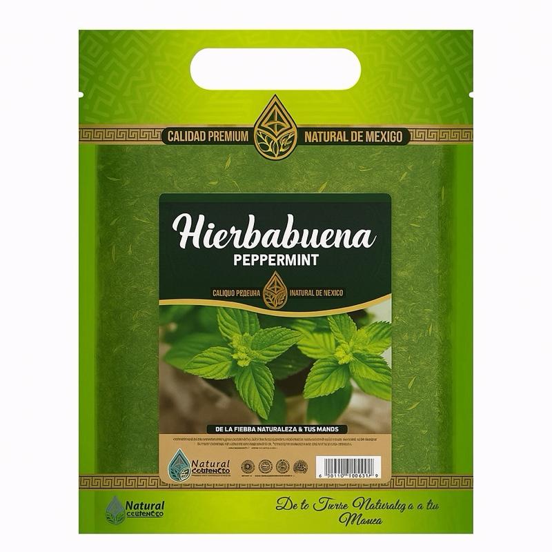 Hierbabuena Peppermint Herbal Tea 4 oz (113g) Premium Mexican Herbal Tea, Natural Loose Leaf Mint Herb, Refreshing Aromatic Herbal Infusion