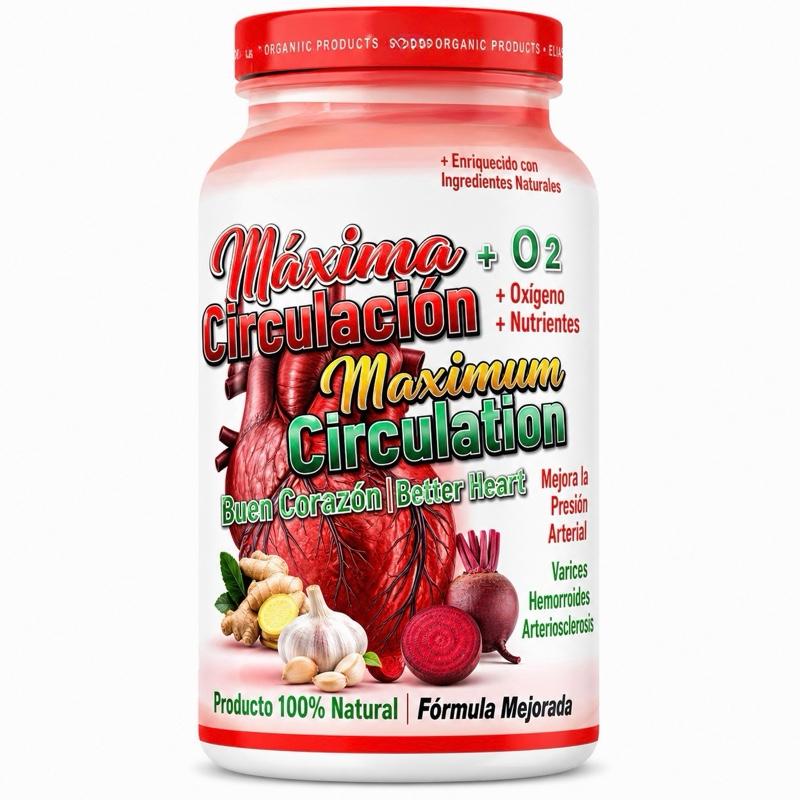 Maximum Circulation Support Supplement Capsules for Daily Wellness, Gluten-Free & Lactose-Free Formula
