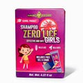 Zero Lice Girls Shampoo Hair Care Kit with Gel and Fine-Tooth Comb