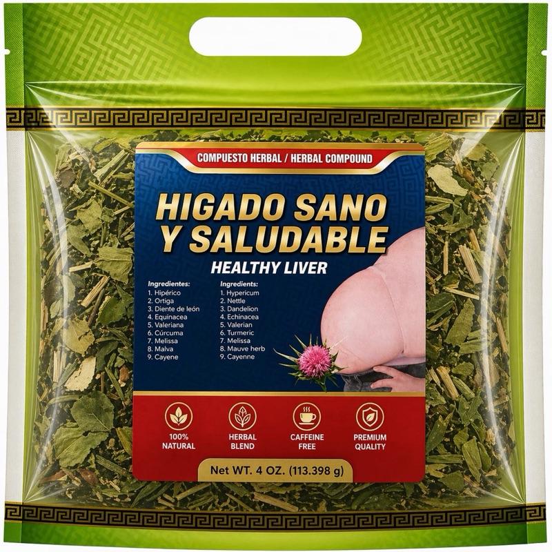 Herbal Liver Wellness Tea Blend for Daily Botanical Balance & Refreshing Herbal Tea Experience – Caffeine-Free Loose Herb Infusion, 4oz