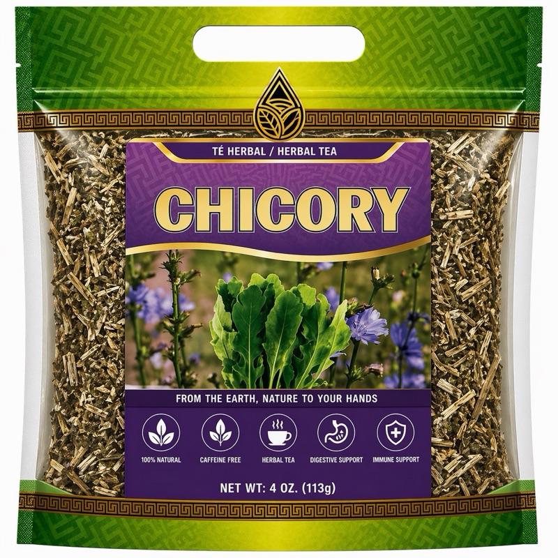 Chicory Herbal Tea | Premium Caffeine-Free Herbal Tea | 100% Herbal Leaves | Loose Leaf Botanical Infusion | 4 oz (113g)