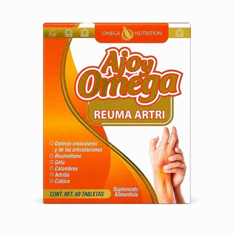 Ajoy Omega Reuma Artri Glucosamine Blend Dietary Supplement, 60 Tablets, Gluten-Free & Lactose-Free Daily Wellness Formula by Naturaldawaa