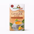 Nature's Guru Instant Ginger Chai Tea Drink Mix Unsweetened, 10 Single Serve Packets, Instant Indian Chai Beverage, On-the-Go Powder Mix with Ginger & Cardamom