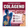 Colágeno + Calcio Dietary Supplement Drink Mix, Collagen & Calcium Formula, 10 Single-Serve Sachets, Sugar-Free Multi-Pack
