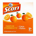 Scot Orange Flavor Vitamin & Mineral Supplement Drink, Vitamins A & D with Calcium, 10 x 15mL Micro Bottles, Sugar-Free