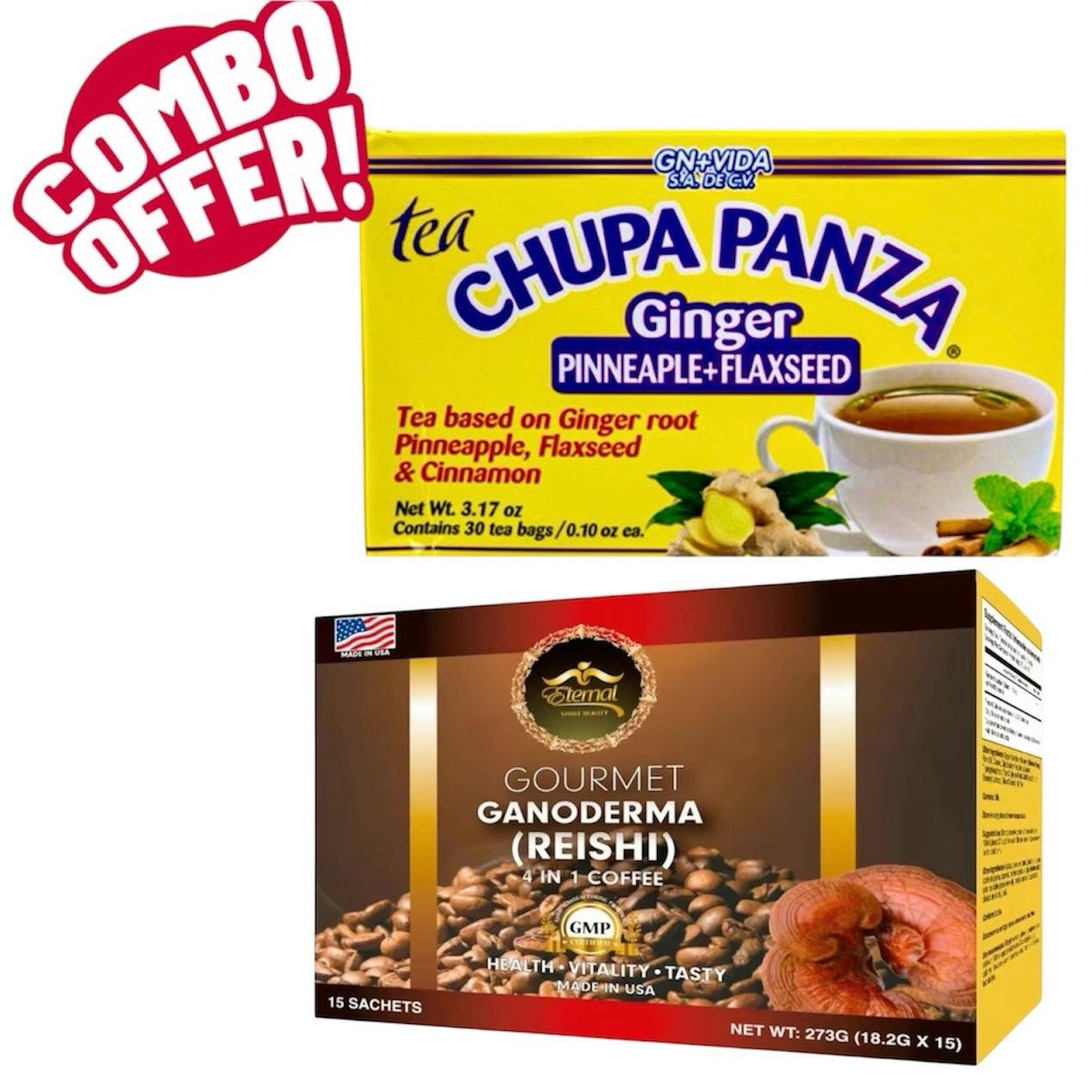 GN+VIDA Chupa Panza Herbal Tea Bundle – 30 Tea Bags per Box – Natural Fruit Herbal Tea