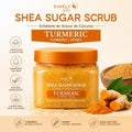 Simply Glo Turmeric Shea Sugar Scrub with Honey, Exfoliating Body Scrub, 560g (19.75 oz)