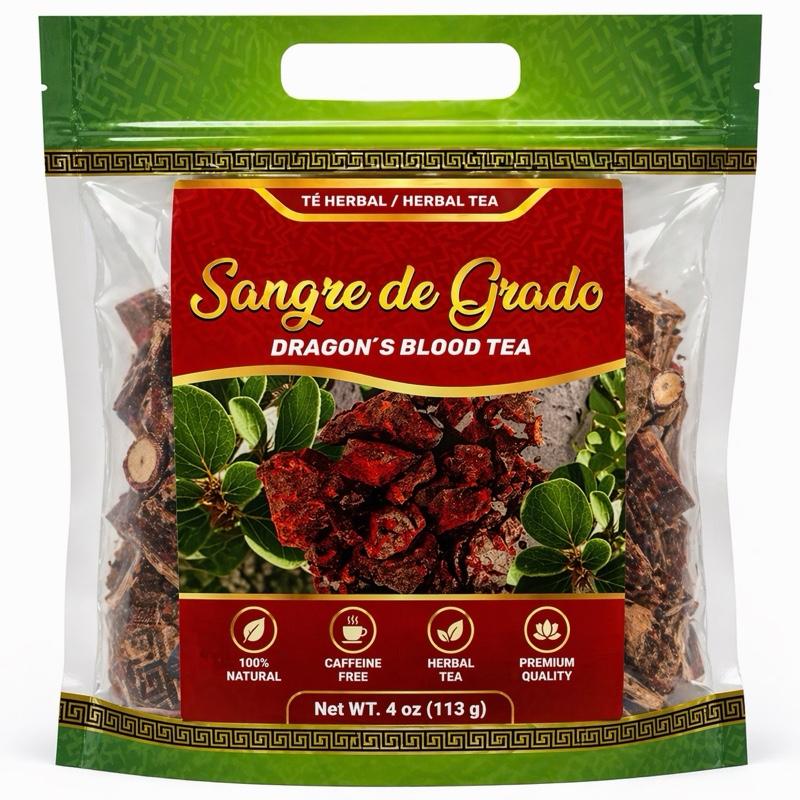 Dragon's Blood Herbal Tea Blend for Daily Wellness & Botanical Tea Enjoyment – Caffeine-Free Herbal Infusion, Traditional Loose Herb Tea, 4oz