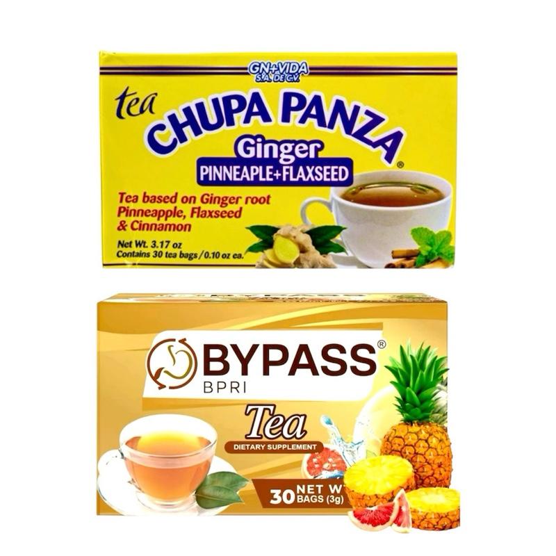 GN+Vida 2 Pack Chupa Panza & Bypass Herbal Tea Blend with Ginger, Pineapple, Flaxseed & Cinnamon – 30 Tea Bags per Pack
