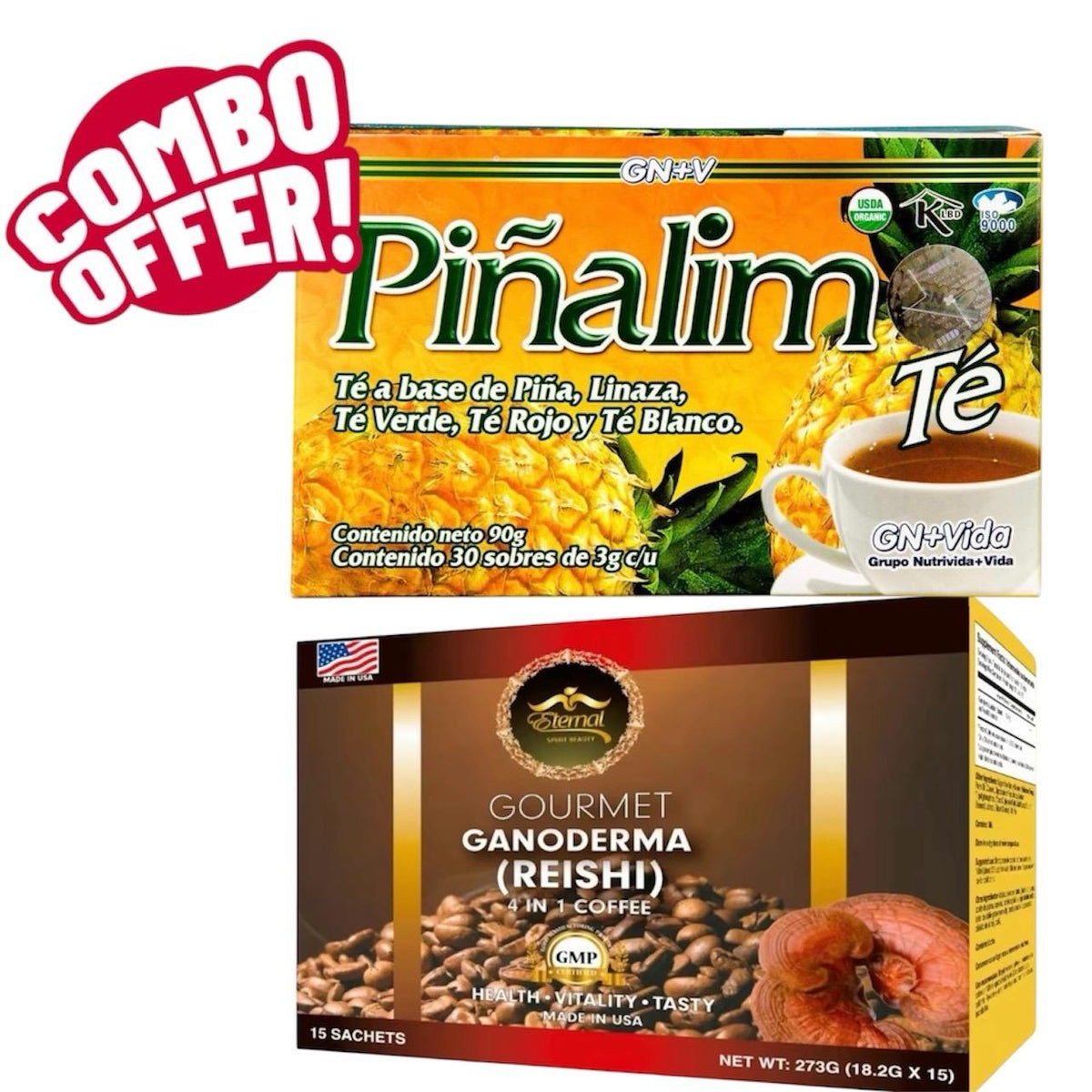 Pinalim Tea + Eternal Reishi 4-in-1 Combo Bundle – Herbal Tea & Instant Coffee Set