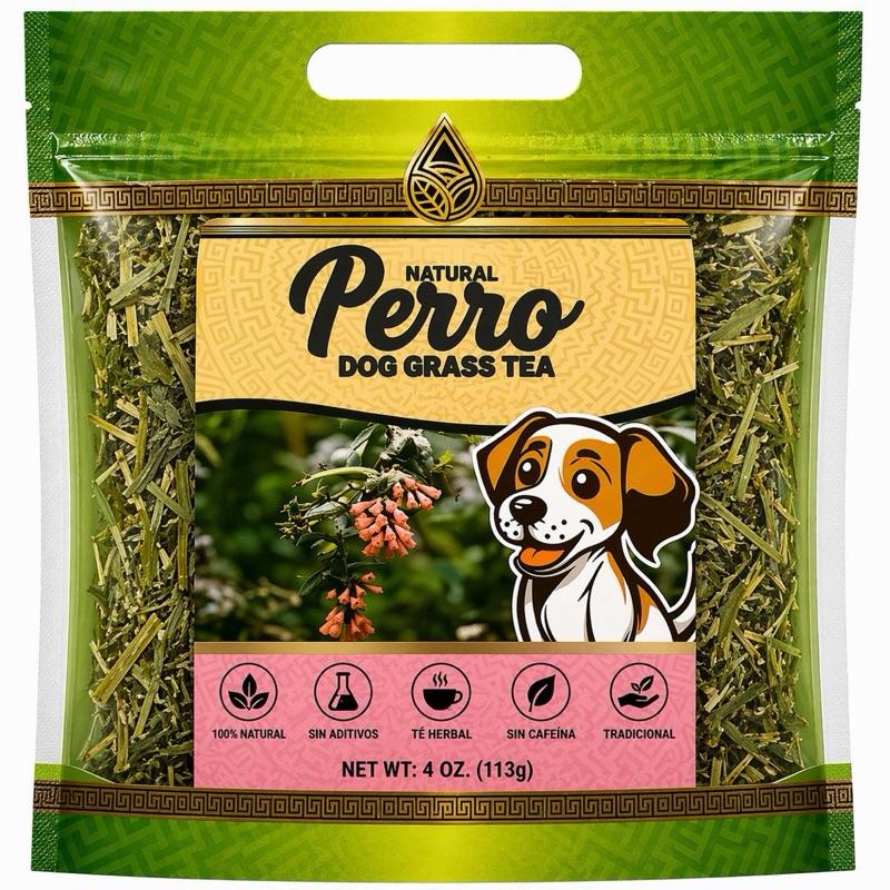 Perro Dog Grass Tea | Premium Natural Herbal Blend for Pets | Loose Leaf Botanical Pet Wellness Tea | Dog Grass Herbal Infusion | 4 oz