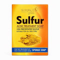Simply Sulfur Soap Bar for Face & Body, Sulfur Cleansing Soap for Daily Skin Care, Suitable for All Skin Types