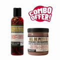 Naturaldawaa Herbal Peyote Massage Gel & Fortified Body Oil Combo, 125 g Gel + 6 fl oz Oil, Botanical Body Care Set