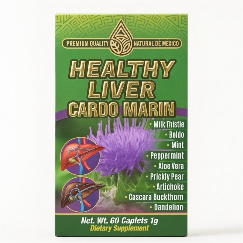 Healthy Liver Herbal Supplement with Milk Thistle | 60 Caplets