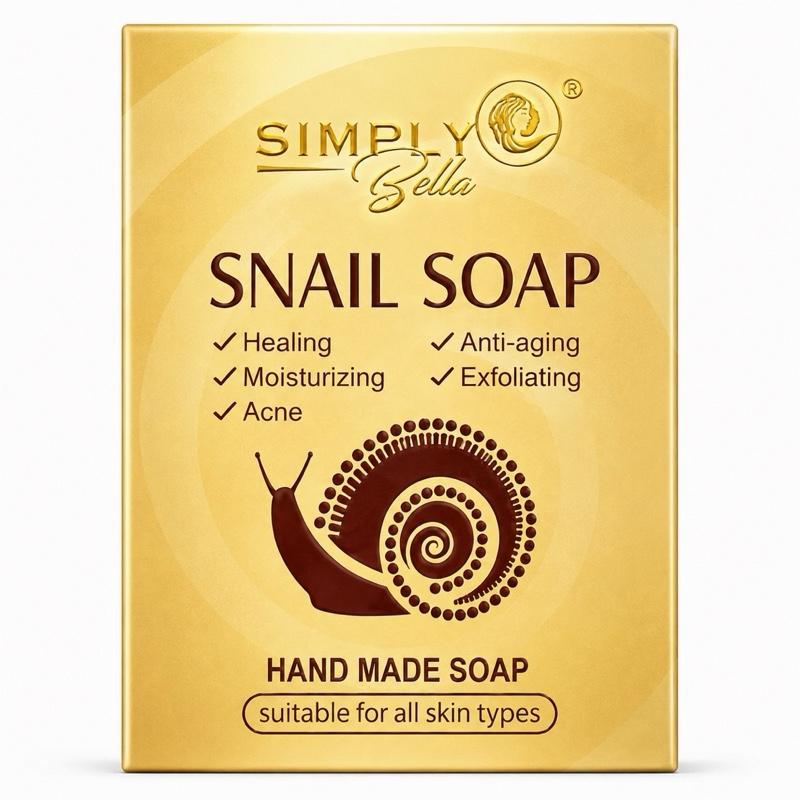 Simply Snail Soap Bar, Handmade Moisturizing Cleansing Soap for All Skin Types