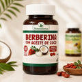 Berberine with Coconut Oil, 99% Standardized Berberine Dietary Supplement, 60 Softgels, 500 mg Each