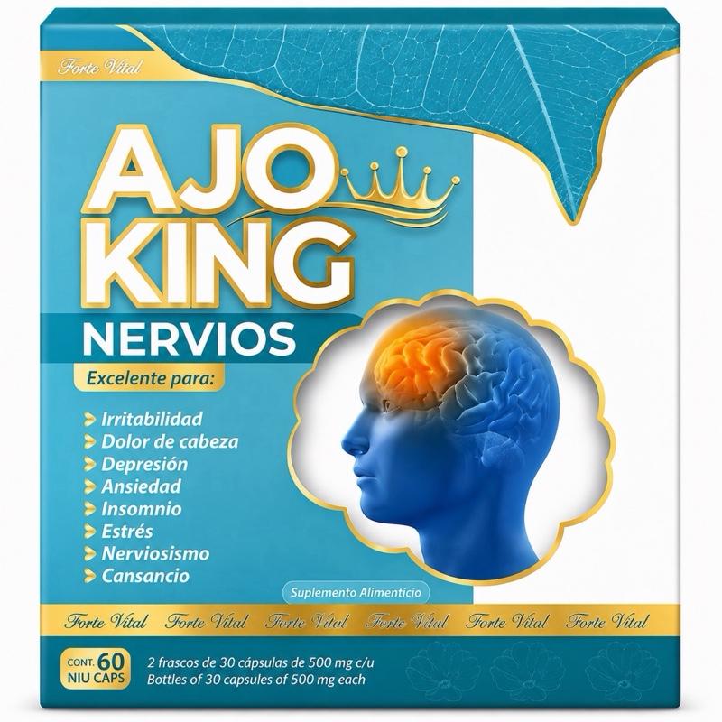 Ajo King Nervios Herbal Supplement | 60 Capsules