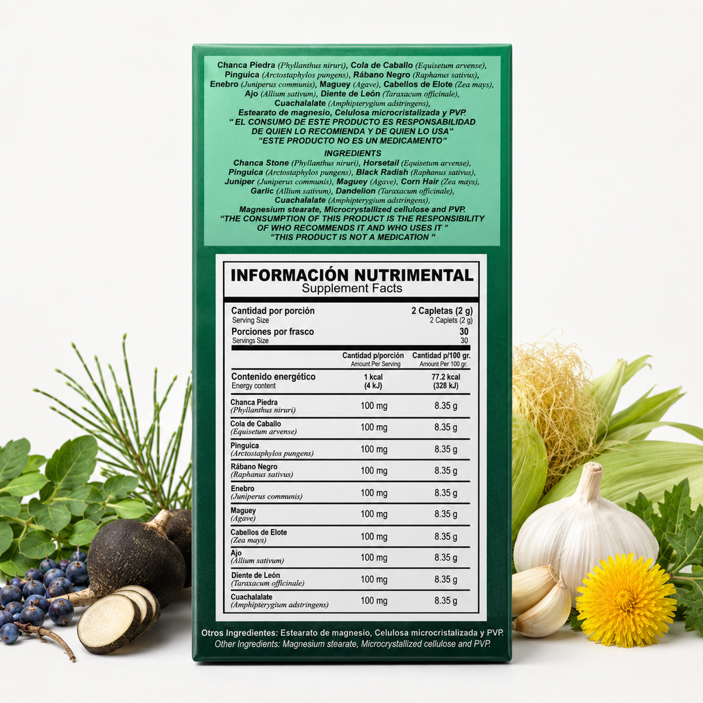 R Herbal Formula Natural Plant Extract Dietary Supplement – 60 Caplets, 1 g – Premium 10-Herb Blend with Chanca Stone, Horsetail & Dandelion
