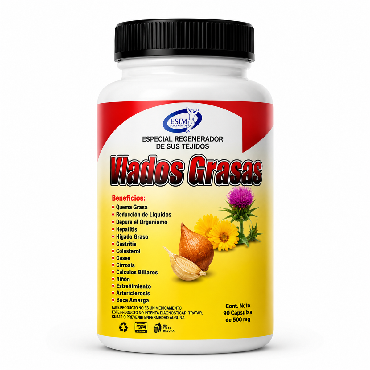 Higado Graso Herbal Dietary Supplement with Nettle, Sunflower and Pineapple, Botanical Wellness Blend, 90 Capsules, 500 mg Each