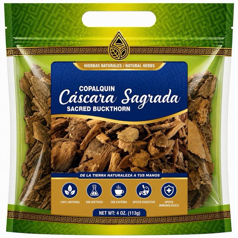 Cáscara Sagrada Herbal Tea 4 oz (113g) – Caffeine-Free Botanical Herbal Tea Made with Sacred Buckthorn for Traditional Herbal Tea Enjoyment