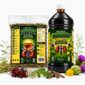 Combo offer! Rinosan Herbal Tea & Tonic Combo – 10-Herb Blend with Chaya, Horsetail, Hibiscus and Palo Azul, 4 oz Loose Tea + 1 Liter Tonic