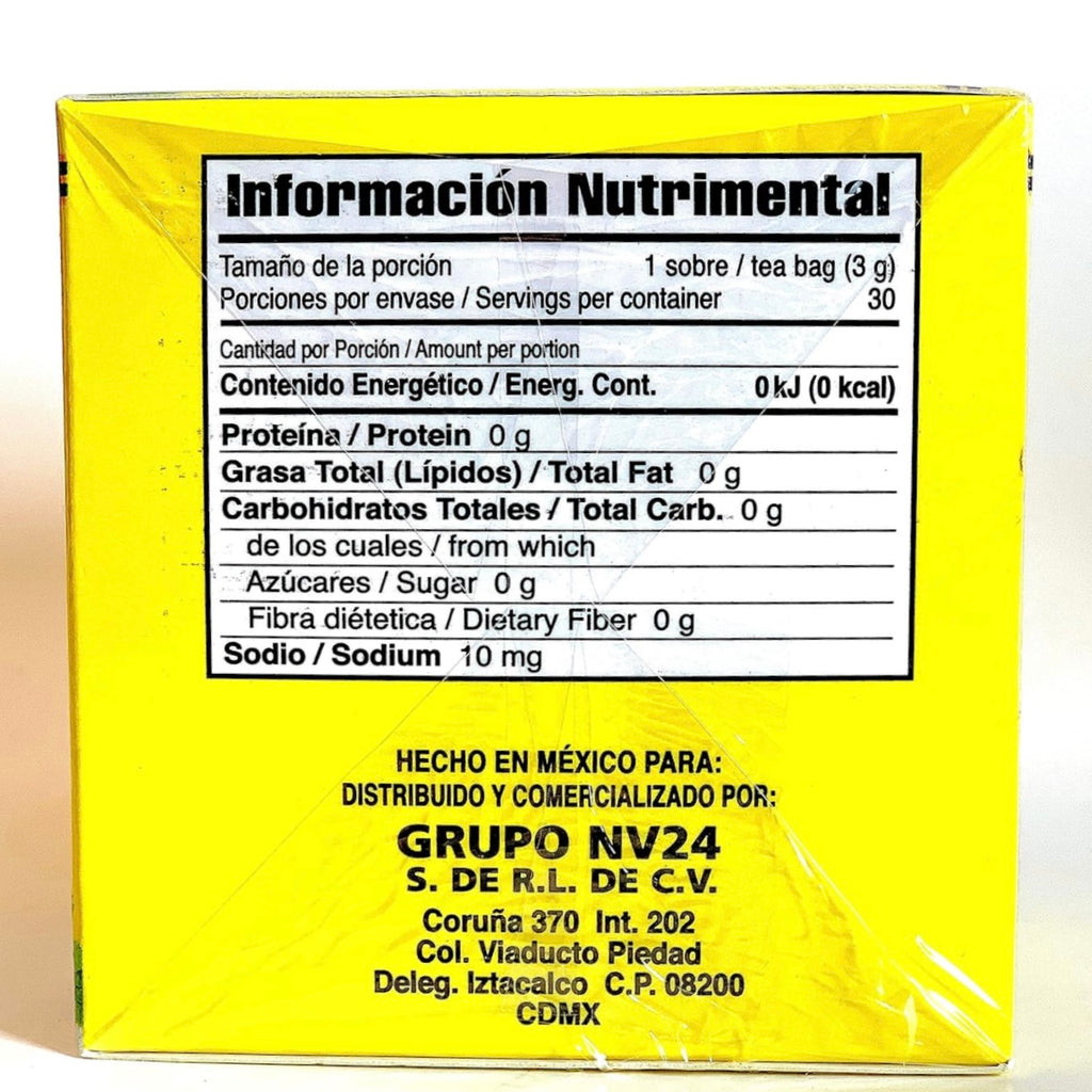 Tea CHUPA Panza, Tea Based ONGINGER Root, PINNEAPPLE, Flax & Cinnamon (30 Tea Bags/0.10 oz Each) Variation Pack Organic Natural for herbal beverage