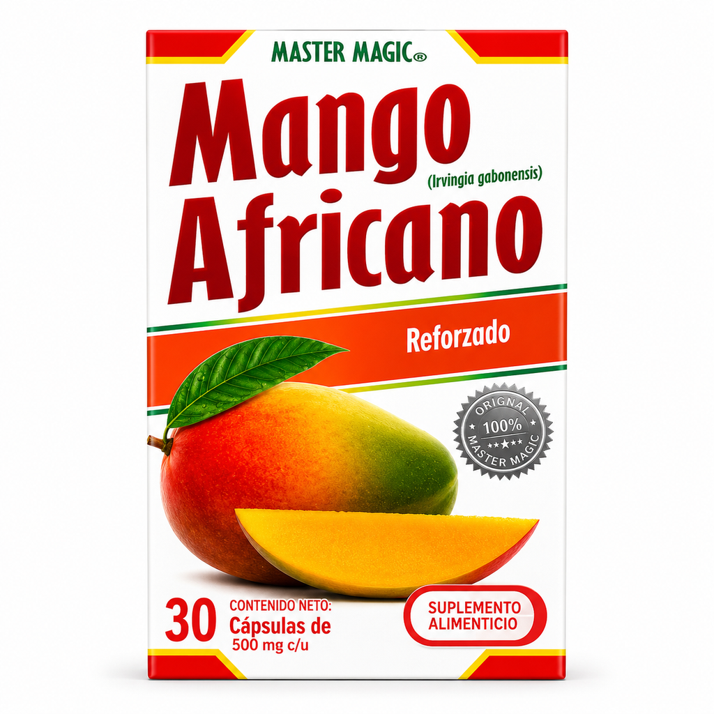 Mango Africano Reinforced Master Magic (Net. Wt. 30 Capsules of 500mg) Dietary Supplement