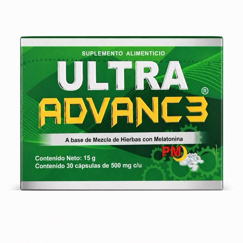 Ultra Advance 3 Green Herbal Supplement 500mg | Vegan | 30 Capsules