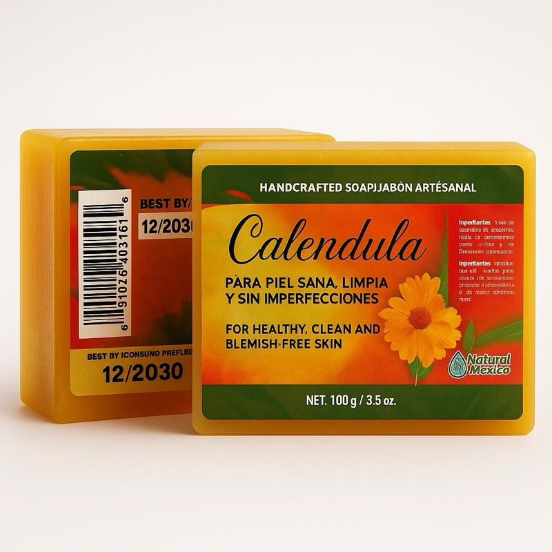 Naturaldawaa Calendula Handcrafted Soap 100 g Artisan Bar Soap