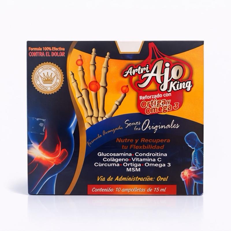 Artri Ajo King Joint Support Formula with Glucosamine, Collagen, Turmeric & Omega-3, 10 x 15ml Oral Ampoules