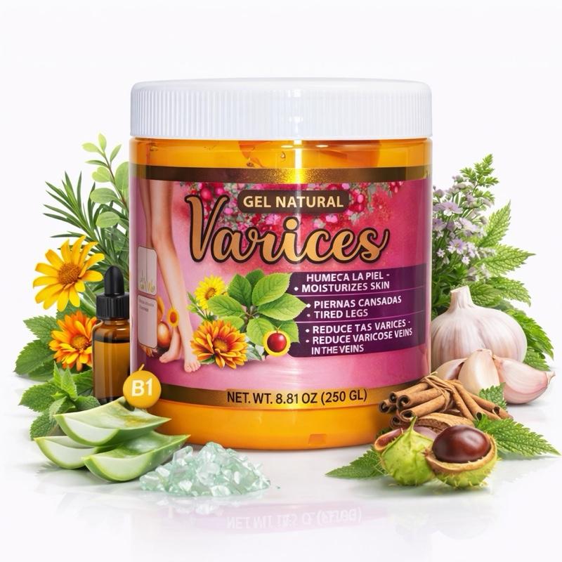 VIRAL Varices Cooling Massage Gel 250g (8.81 oz) – Botanical Leg Comfort Gel with Horse Chestnut, Calendula & Aloe Vera for Tired Legs