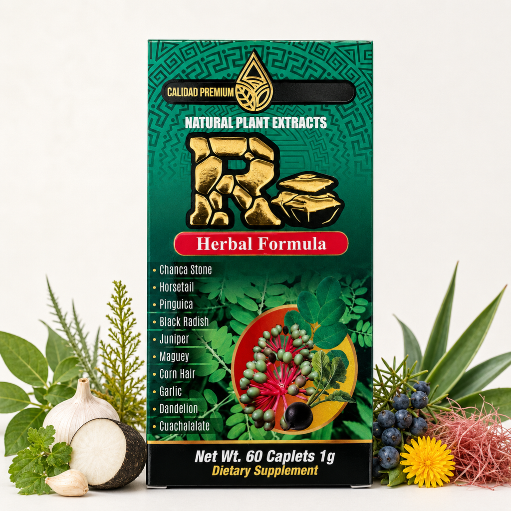 R Herbal Formula Natural Plant Extract Dietary Supplement – 60 Caplets, 1 g – Premium 10-Herb Blend with Chanca Stone, Horsetail & Dandelion